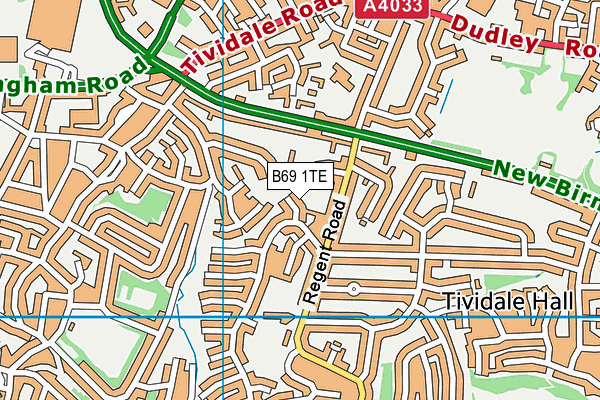 B69 1TE map - OS VectorMap District (Ordnance Survey)