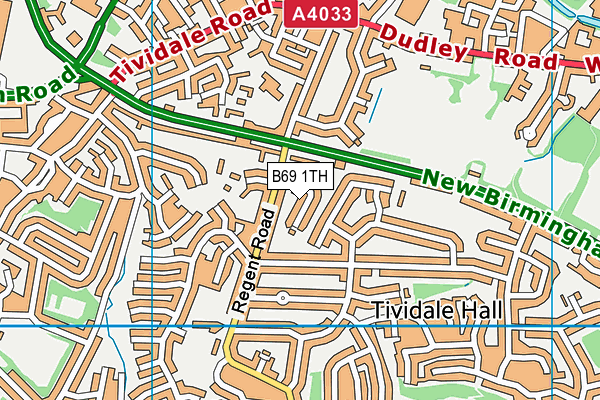 B69 1TH map - OS VectorMap District (Ordnance Survey)