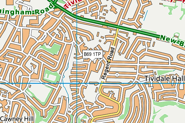 B69 1TP map - OS VectorMap District (Ordnance Survey)