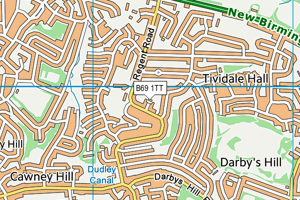 B69 1TT map - OS VectorMap District (Ordnance Survey)