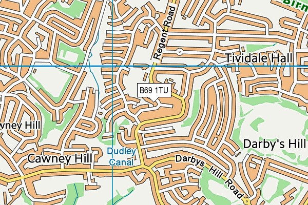 B69 1TU map - OS VectorMap District (Ordnance Survey)