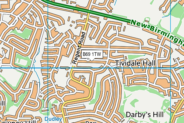 B69 1TW map - OS VectorMap District (Ordnance Survey)