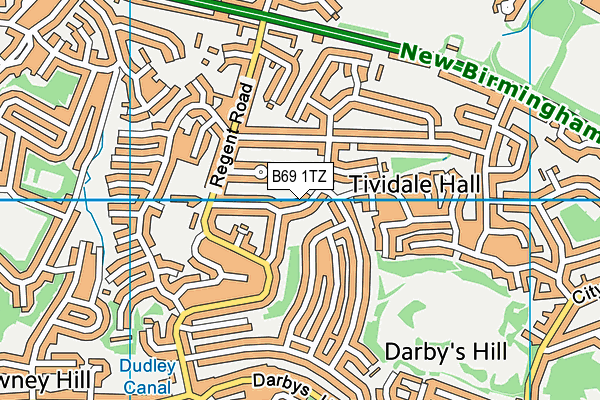 B69 1TZ map - OS VectorMap District (Ordnance Survey)