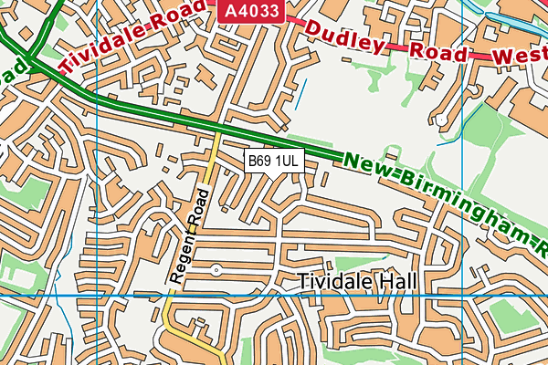 B69 1UL map - OS VectorMap District (Ordnance Survey)