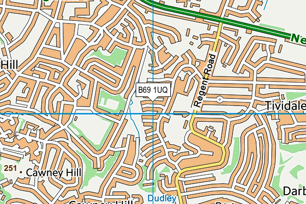B69 1UQ map - OS VectorMap District (Ordnance Survey)