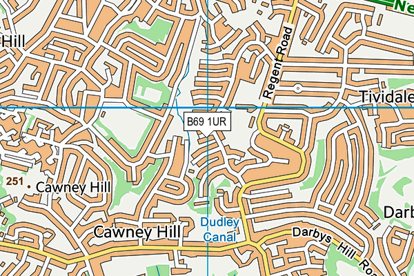 B69 1UR map - OS VectorMap District (Ordnance Survey)