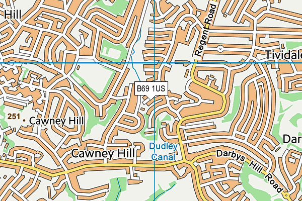 B69 1US map - OS VectorMap District (Ordnance Survey)