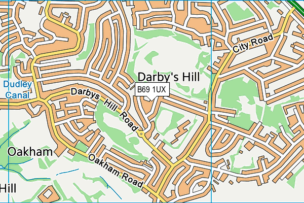 B69 1UX map - OS VectorMap District (Ordnance Survey)