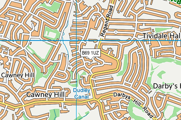 B69 1UZ map - OS VectorMap District (Ordnance Survey)