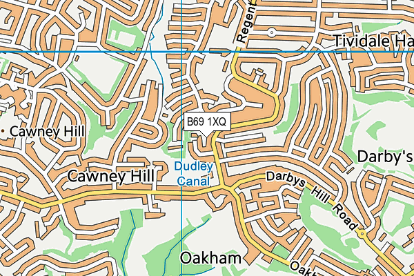 B69 1XQ map - OS VectorMap District (Ordnance Survey)