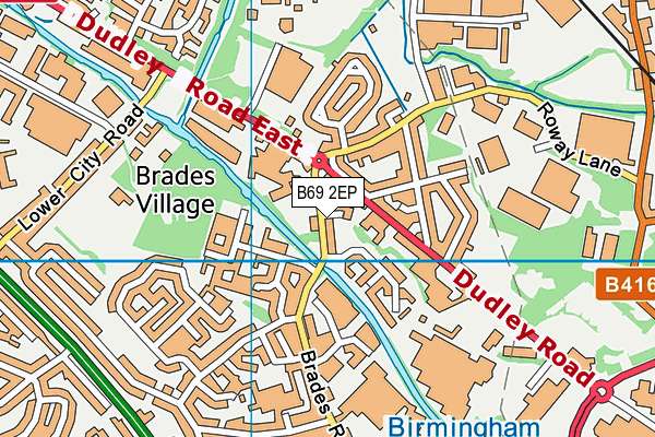 B69 2EP map - OS VectorMap District (Ordnance Survey)