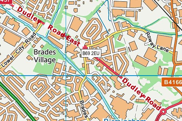 B69 2EU map - OS VectorMap District (Ordnance Survey)