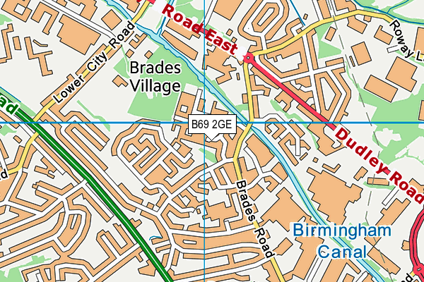 B69 2GE map - OS VectorMap District (Ordnance Survey)