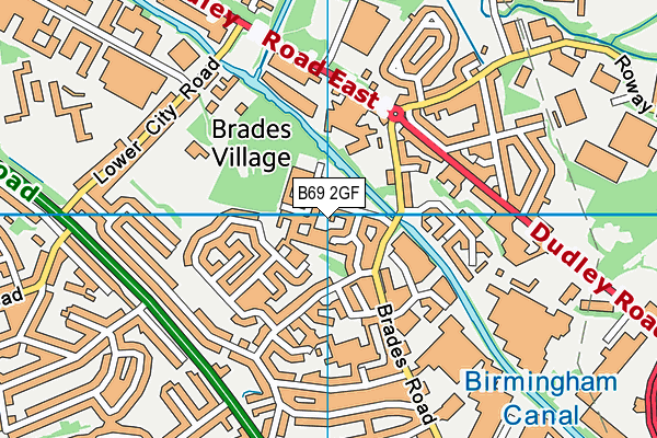 B69 2GF map - OS VectorMap District (Ordnance Survey)