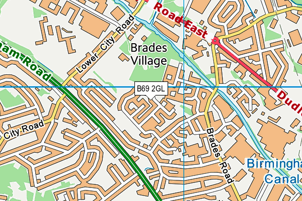 B69 2GL map - OS VectorMap District (Ordnance Survey)