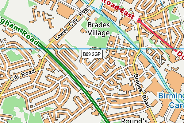 B69 2GP map - OS VectorMap District (Ordnance Survey)