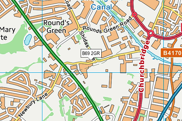 B69 2GR map - OS VectorMap District (Ordnance Survey)