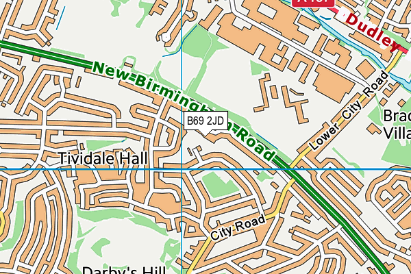 B69 2JD map - OS VectorMap District (Ordnance Survey)