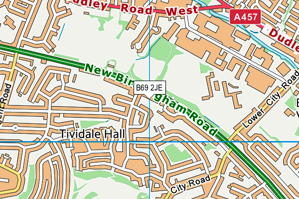 B69 2JE map - OS VectorMap District (Ordnance Survey)