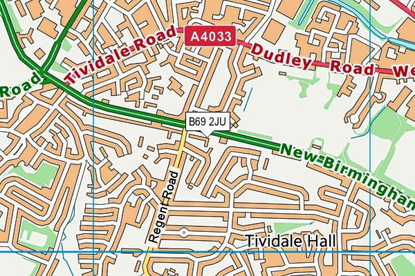 B69 2JU map - OS VectorMap District (Ordnance Survey)