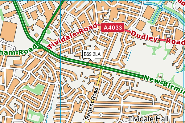 B69 2LA map - OS VectorMap District (Ordnance Survey)