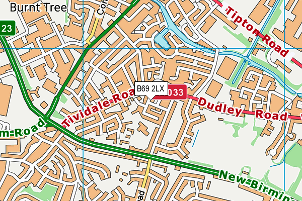 B69 2LX map - OS VectorMap District (Ordnance Survey)