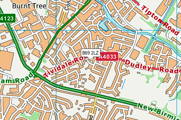 B69 2LZ map - OS VectorMap District (Ordnance Survey)