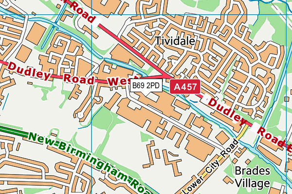 B69 2PD map - OS VectorMap District (Ordnance Survey)