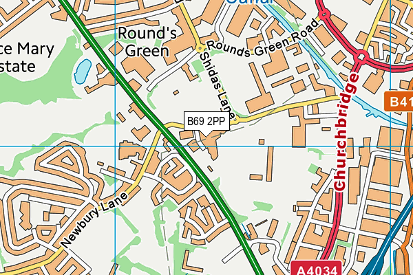 B69 2PP map - OS VectorMap District (Ordnance Survey)