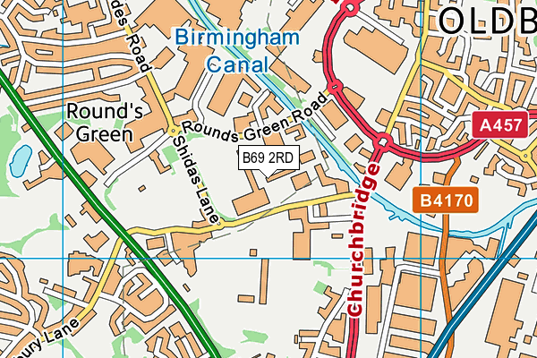 B69 2RD map - OS VectorMap District (Ordnance Survey)