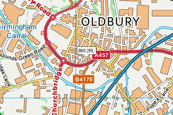 B69 2RL map - OS VectorMap District (Ordnance Survey)