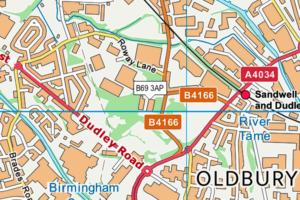 B69 3AP map - OS VectorMap District (Ordnance Survey)