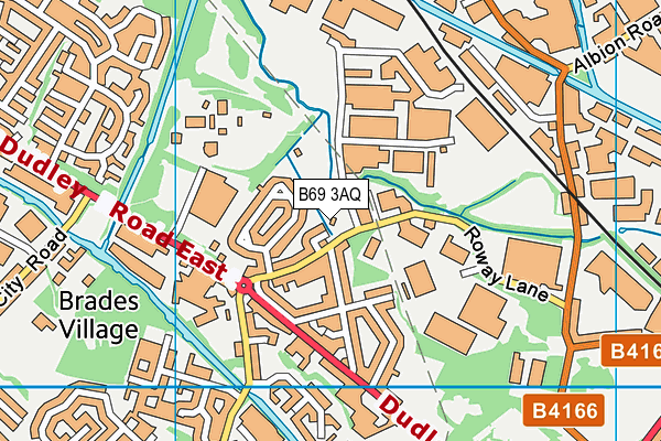 B69 3AQ map - OS VectorMap District (Ordnance Survey)