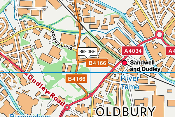 B69 3BH map - OS VectorMap District (Ordnance Survey)