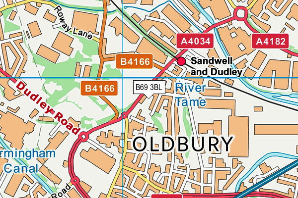 B69 3BL map - OS VectorMap District (Ordnance Survey)