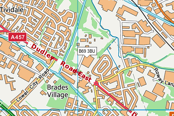 B69 3BU map - OS VectorMap District (Ordnance Survey)