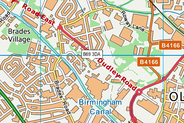 B69 3DA map - OS VectorMap District (Ordnance Survey)