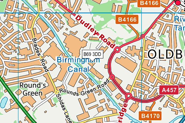 B69 3DD map - OS VectorMap District (Ordnance Survey)