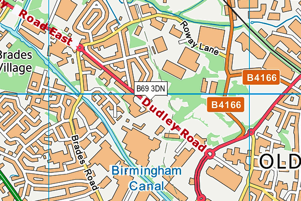 B69 3DN map - OS VectorMap District (Ordnance Survey)