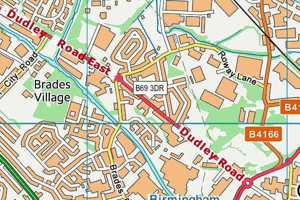 B69 3DR map - OS VectorMap District (Ordnance Survey)