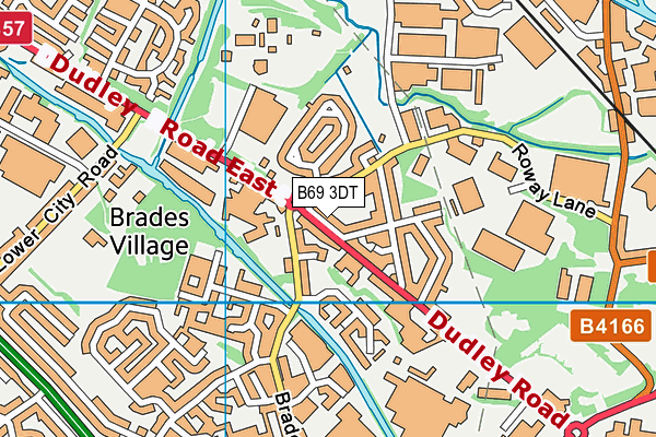 B69 3DT map - OS VectorMap District (Ordnance Survey)