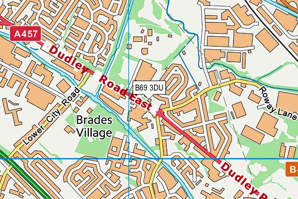 B69 3DU map - OS VectorMap District (Ordnance Survey)