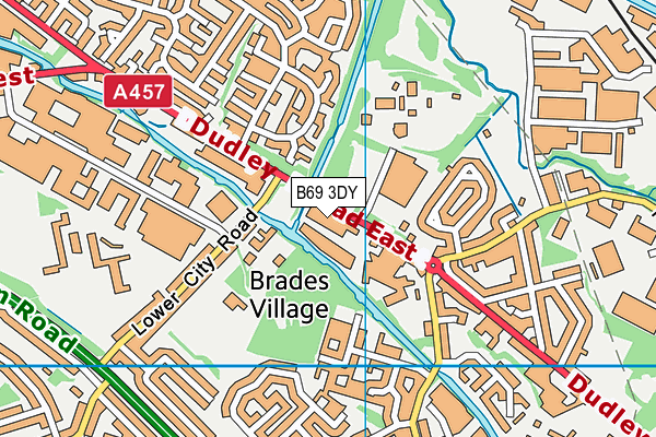 B69 3DY map - OS VectorMap District (Ordnance Survey)