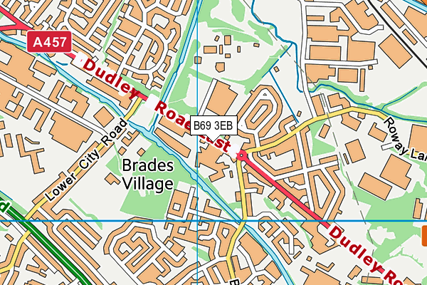 B69 3EB map - OS VectorMap District (Ordnance Survey)