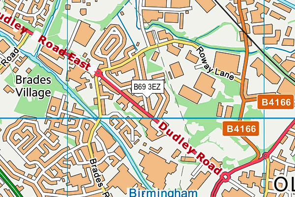 B69 3EZ map - OS VectorMap District (Ordnance Survey)