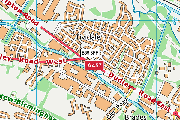 B69 3FF map - OS VectorMap District (Ordnance Survey)