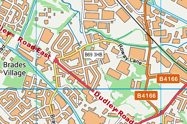 B69 3HB map - OS VectorMap District (Ordnance Survey)