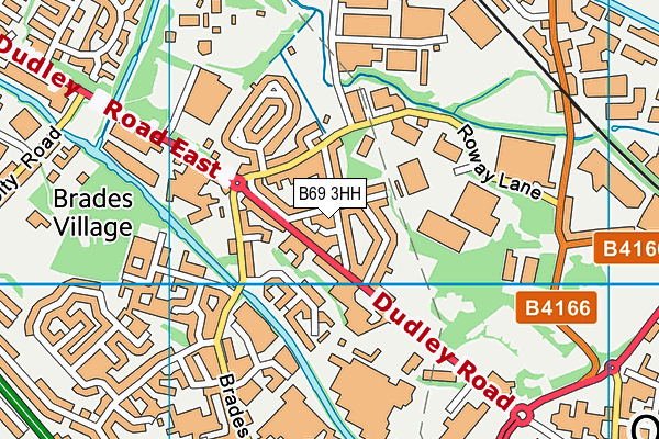 B69 3HH map - OS VectorMap District (Ordnance Survey)