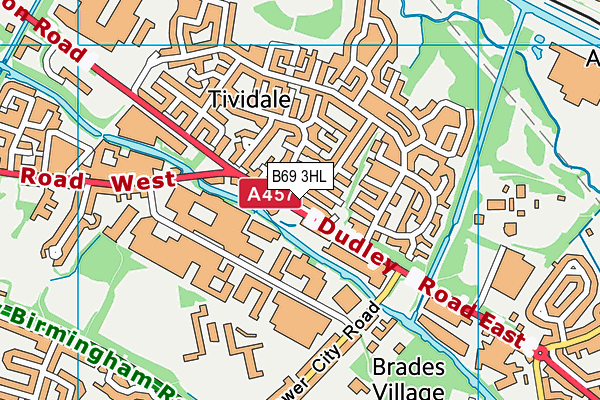 B69 3HL map - OS VectorMap District (Ordnance Survey)