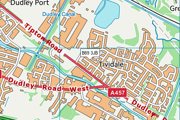 B69 3JB map - OS VectorMap District (Ordnance Survey)